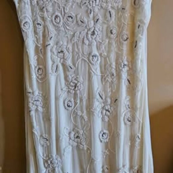 ZARA LIMITED EDITION Embellished Mesh Midi Shift Dress NWOT - $60 FIRM PRICE - Picture 5 of 8